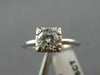 ANTIQUE .75CT OLD MINE DIAMOND 14K WHITE GOLD 3D FISHTAIL ENGAGEMENT RING #3546