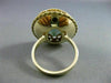 ANTIQUE LARGE 15CT AAA GREEN TOPAZ 14KT YELLOW GOLD 3D OPEN FILIGREE RING #25395