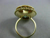 ANTIQUE LARGE 15CT AAA GREEN TOPAZ 14KT YELLOW GOLD 3D OPEN FILIGREE RING #25395
