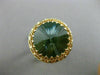 ANTIQUE LARGE 15CT AAA GREEN TOPAZ 14KT YELLOW GOLD 3D OPEN FILIGREE RING #25395