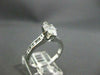 ESTATE WIDE 1.12CT DIAMOND MARQUISE & ROUND 14K WHITE GOLD ENGAGEMENT RING 22138