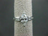 ESTATE WIDE 1.12CT DIAMOND MARQUISE & ROUND 14K WHITE GOLD ENGAGEMENT RING 22138