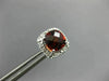 ESTATE 1.88CT DIAMOND & GARNET 14KT WHITE GOLD CLASSIC SQUARE HALO STUD EARRINGS