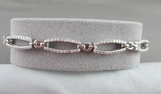ANTIQUE 1.09CTW WIDE FILIGREE 14KT DIAMOND OVAL BRACELET BEAUTIFUL!!!!!!!!!!!
