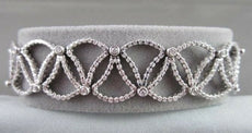 ANTIQUE 4.01CTW WIDE FILIGREE 14KT DIAMOND TRIANGLE BRACELET AMAZING!!!!