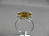 ANTIQUE 4.79CTW DIAMOND & EXTRA FACET CITRINE 14KT WHITE GOLD 3D BUTTERFLY RING