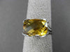 ANTIQUE 4.79CTW DIAMOND & EXTRA FACET CITRINE 14KT WHITE GOLD 3D BUTTERFLY RING