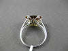 ANTIQUE 4.79CTW DIAMOND & EXTRA FACET CITRINE 14KT WHITE GOLD 3D BUTTERFLY RING
