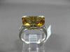 ANTIQUE 4.79CTW DIAMOND & EXTRA FACET CITRINE 14KT WHITE GOLD 3D BUTTERFLY RING