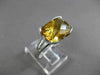 ANTIQUE 4.79CTW DIAMOND & EXTRA FACET CITRINE 14KT WHITE GOLD 3D BUTTERFLY RING