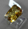 ANTIQUE 4.79CTW DIAMOND & EXTRA FACET CITRINE 14KT WHITE GOLD 3D BUTTERFLY RING