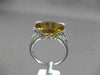ANTIQUE 4.79CTW DIAMOND & EXTRA FACET CITRINE 14KT WHITE GOLD 3D BUTTERFLY RING