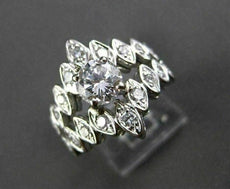 ANTIQUE LARGE 1.15CT ROUND DIAMOND 14K WHITE GOLD COCKTAIL ENGAGEMENT RING 21328