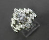 ANTIQUE LARGE 1.15CT ROUND DIAMOND 14K WHITE GOLD COCKTAIL ENGAGEMENT RING 21328