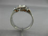 ANTIQUE .51CT OLD MINE ROUND DIAMOND 14KT WHITE GOLD GYPSY MENS RING 10mm #19338