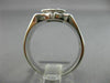 ANTIQUE .51CT OLD MINE ROUND DIAMOND 14KT WHITE GOLD GYPSY MENS RING 10mm #19338