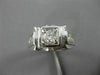 ANTIQUE .51CT OLD MINE ROUND DIAMOND 14KT WHITE GOLD GYPSY MENS RING 10mm #19338