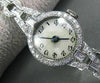 ANTIQUE LARGE 1.15CT OLD MINE DIAMOND PLATINUM MECHANICAL ROUND WATCH #22196