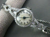 ANTIQUE LARGE 1.15CT OLD MINE DIAMOND PLATINUM MECHANICAL ROUND WATCH #22196