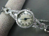 ANTIQUE LARGE 1.15CT OLD MINE DIAMOND PLATINUM MECHANICAL ROUND WATCH #22196