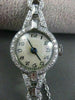 ANTIQUE LARGE 1.15CT OLD MINE DIAMOND PLATINUM MECHANICAL ROUND WATCH #22196