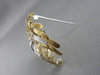 ANTIQUE LARGE .35CT DIAMOND 14KT 2 TONE FLOWER BROOCH PENDANT AMAZING!!#1360