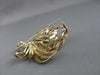 ANTIQUE LARGE .35CT DIAMOND 14KT 2 TONE FLOWER BROOCH PENDANT AMAZING!!#1360