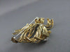 ANTIQUE LARGE .35CT DIAMOND 14KT 2 TONE FLOWER BROOCH PENDANT AMAZING!!#1360