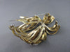 ANTIQUE LARGE .35CT DIAMOND 14KT 2 TONE FLOWER BROOCH PENDANT AMAZING!!#1360