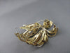 ANTIQUE LARGE .35CT DIAMOND 14KT 2 TONE FLOWER BROOCH PENDANT AMAZING!!#1360