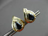 ESTATE 1.95CT DIAMOND & SAPPHIRE 14KT YELLOW GOLD CLUSTER STUD EARRINGS #23346