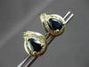 ESTATE 1.95CT DIAMOND & SAPPHIRE 14KT YELLOW GOLD CLUSTER STUD EARRINGS #23346