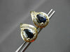 ESTATE 1.95CT DIAMOND & SAPPHIRE 14KT YELLOW GOLD CLUSTER STUD EARRINGS #23346