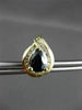 ESTATE 1.95CT DIAMOND & SAPPHIRE 14KT YELLOW GOLD CLUSTER STUD EARRINGS #23346