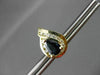 ESTATE 1.95CT DIAMOND & SAPPHIRE 14KT YELLOW GOLD CLUSTER STUD EARRINGS #23346