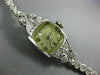 ANTIQUE BULOVA 1.20CT OLD MINE DIAMOND 14KT WHITE GOLD SQUARE TENNIS WATCH #2199