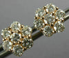 ESTATE 2.0CT DIAMOND 14KT ROSE GOLD 3D CLASSIC FLOWER STUD SCREW BACK EARRINGS
