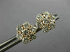 ESTATE 2.0CT DIAMOND 14KT ROSE GOLD 3D CLASSIC FLOWER STUD SCREW BACK EARRINGS
