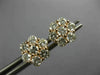ESTATE 2.0CT DIAMOND 14KT ROSE GOLD 3D CLASSIC FLOWER STUD SCREW BACK EARRINGS