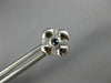 ESTATE .20CT DIAMOND & AAA SAPPHIRE 14KT WHITE GOLD FLOWER SQUARE STUD EARRINGS