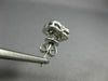 ESTATE .20CT DIAMOND & AAA SAPPHIRE 14KT WHITE GOLD FLOWER SQUARE STUD EARRINGS