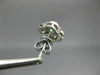 ESTATE .15CT DIAMONDS & AAA EMERALD 14KT WHITE GOLD FLOWER SQUARE STUD EARRINGS