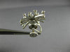 ESTATE LARGE 1.52CT DIAMOND 14KT WHITE GOLD FLOWER SNOWFLAKE SCREW BACK EARRINGS