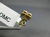 ESTATE .20CT DIAMOND & AAA EMERALD 14KT YELLOW GOLD FLOWER SQUARE STUD EARRINGS