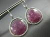 ESTATE 21.67CT DIAMONDS & AAA PINK TOURMALINE 14K WHITE GOLD 3D HANGING EARRINGS