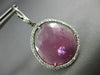 ESTATE 21.67CT DIAMONDS & AAA PINK TOURMALINE 14K WHITE GOLD 3D HANGING EARRINGS