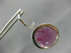 ESTATE 21.67CT DIAMONDS & AAA PINK TOURMALINE 14K WHITE GOLD 3D HANGING EARRINGS