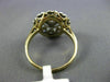 ANTIQUE WIDE .45CT DIAMOND 14K 2TONE GOLD SOLITAIRE MULTI HEART SQUARE RING 2568