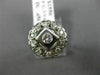 ANTIQUE WIDE .45CT DIAMOND 14K 2TONE GOLD SOLITAIRE MULTI HEART SQUARE RING 2568