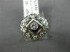ANTIQUE WIDE .45CT DIAMOND 14K 2TONE GOLD SOLITAIRE MULTI HEART SQUARE RING 2568